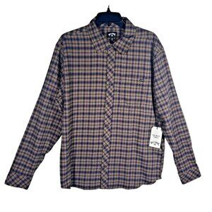 Billabong Flannel Shirt Mens Size Medium Wave Washed Button-Down Long Sleeve NEW